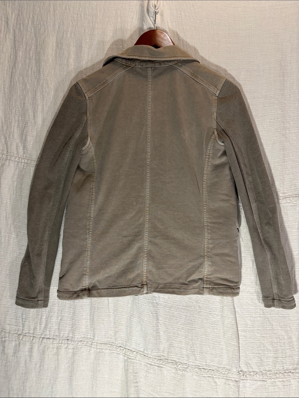James Perse Mixed Media Surplus Utility Jacket Marsh Green Cotton Size 1 Small - Picture 7 of 7